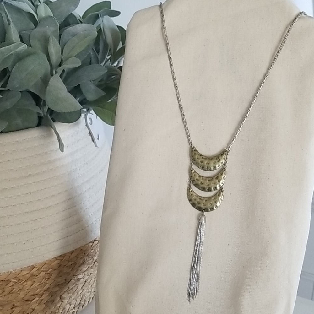 Gold and silver tone necklace from Evereve